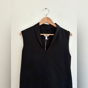 NWT COS merino wool dress draped collar